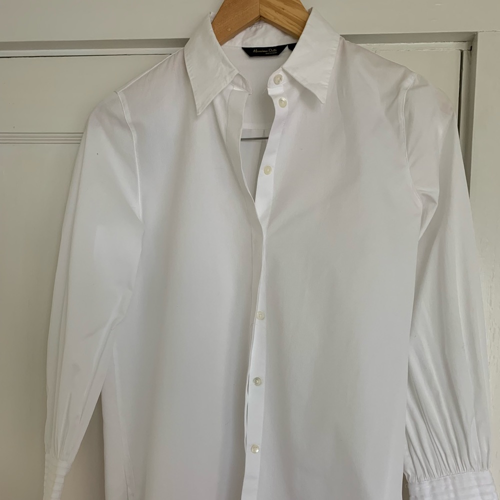Massimo Dutti white button-down shirt, size 6